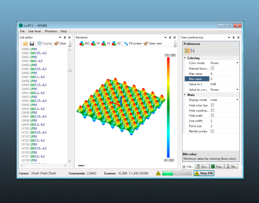 LasPC – Software for the control of laser scanners.